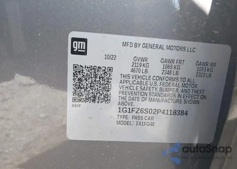 2023 Chevrolet Bolt Euv Fwd Premier из США, поврежденный, VIN 1G1FZ6S02P4118384